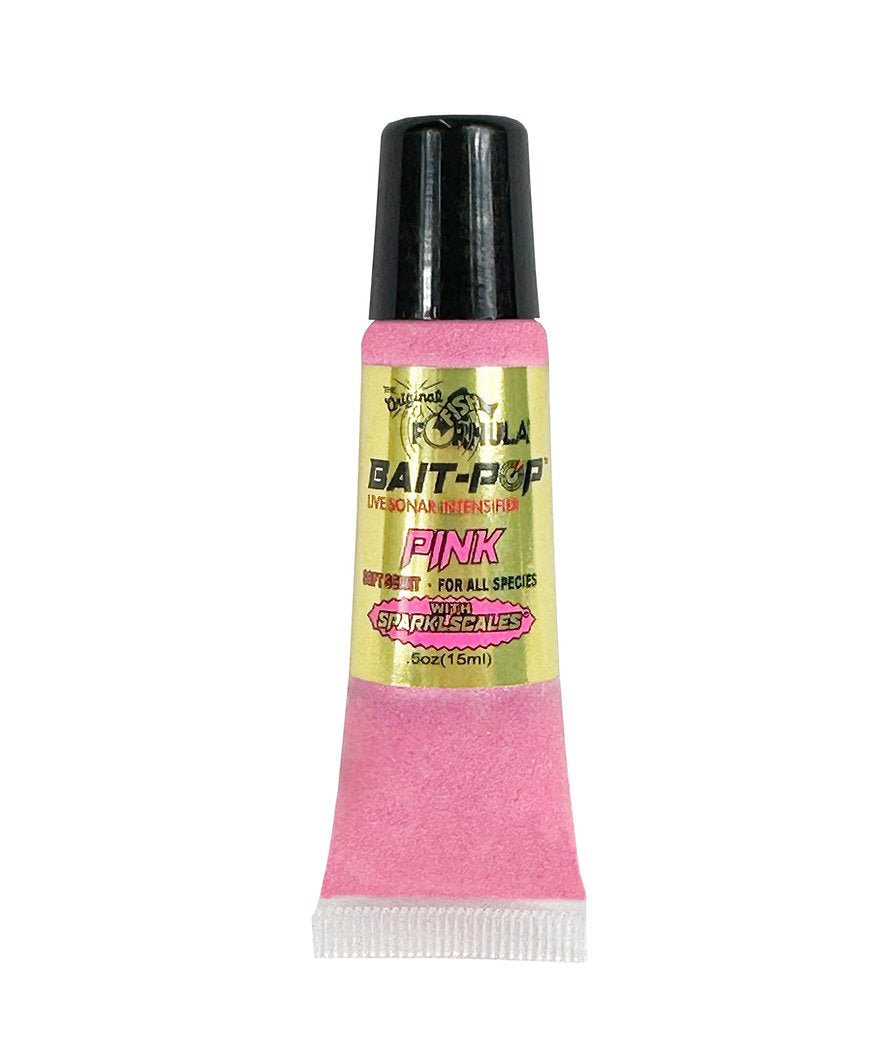 BAIT POP LIVE SONAR INTENSIFIER SCENTED FISH FORMULA WITH SPARKLE SCALES .5OZ TUBE