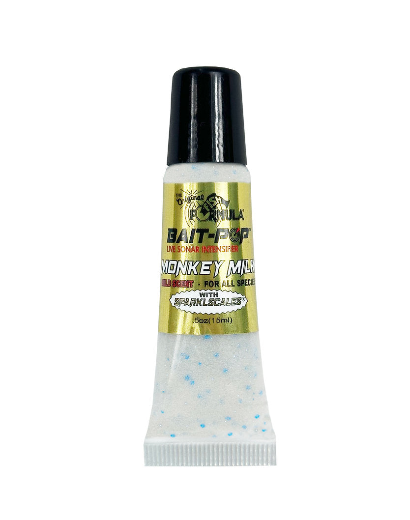 BAIT POP LIVE SONAR INTENSIFIER SCENTED FISH FORMULA WITH SPARKLE SCALES .5OZ TUBE