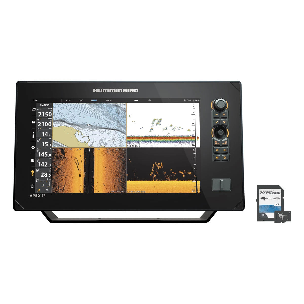 HUMMINBIRD APEX 19 SOUNDER MSI WITH GPS & COASTMASTER MAP - STORE DISPLAY UNIT