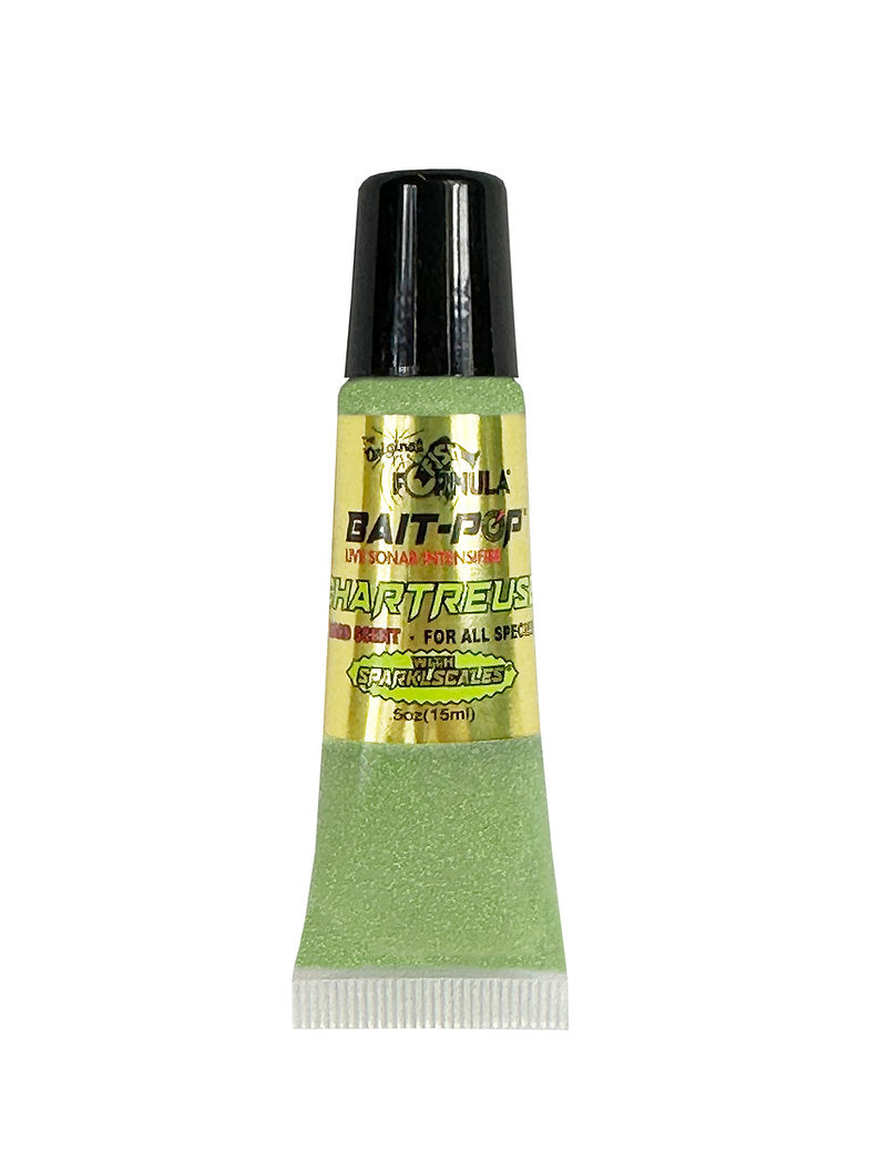 BAIT POP LIVE SONAR INTENSIFIER SCENTED FISH FORMULA WITH SPARKLE SCALES .5OZ TUBE