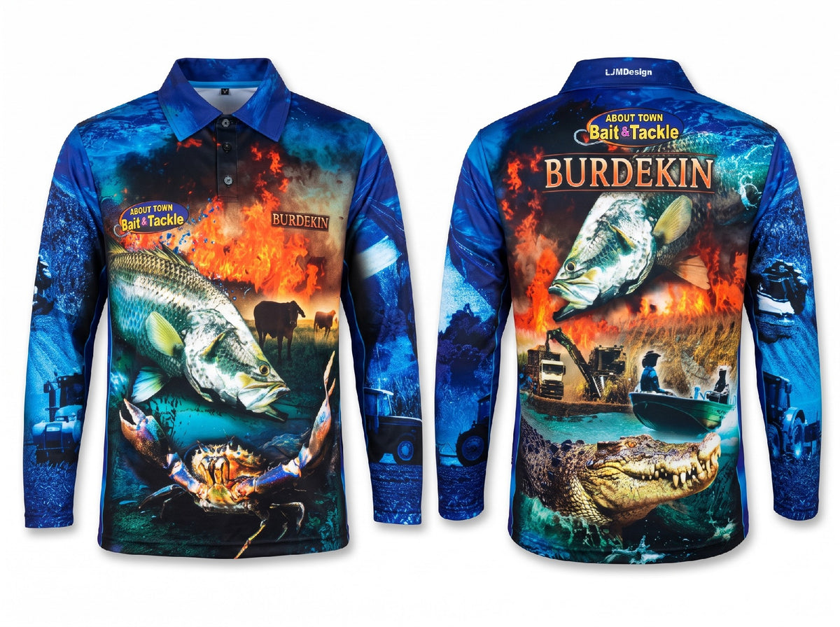 ATBT FISHING SHIRT BURDEKIN CANE FIRE BLUE [SZ:2]