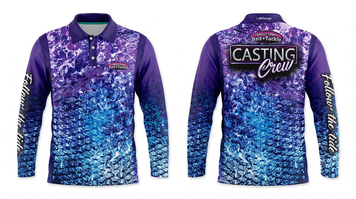 ATBT FISHING SHIRT CASTING CREW PURPLE [SZ:2XL]