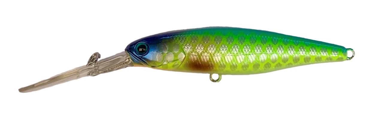 JACKALL SQUIRELL 79SP HANK TUNE SUSPENDING LURE [COL:BLUEBACK CHARTREUSE GILL]