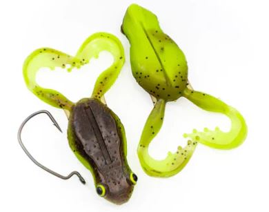 CHASEBAITS FLEXI FROG 65MM [COL:GREEN PUMPKIN CHARTREUSSE]