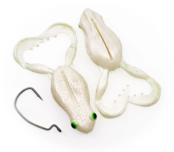 CHASEBAITS FLEXI FROG 65MM [COL:PEARL WHITE] 