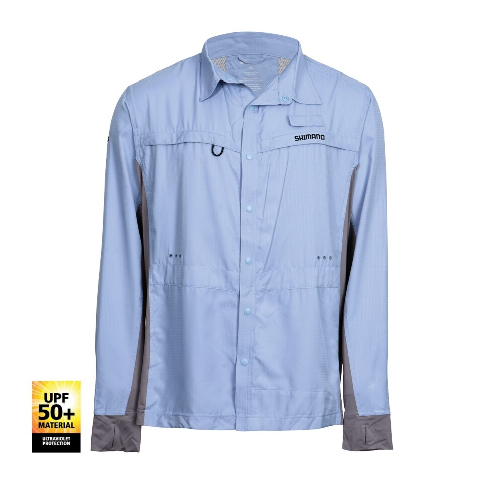 SHIMANO PRO VENTED LONG SLEEVE FISHING SHIRT - CLOUDBURST [SZ:XX-LARGE]