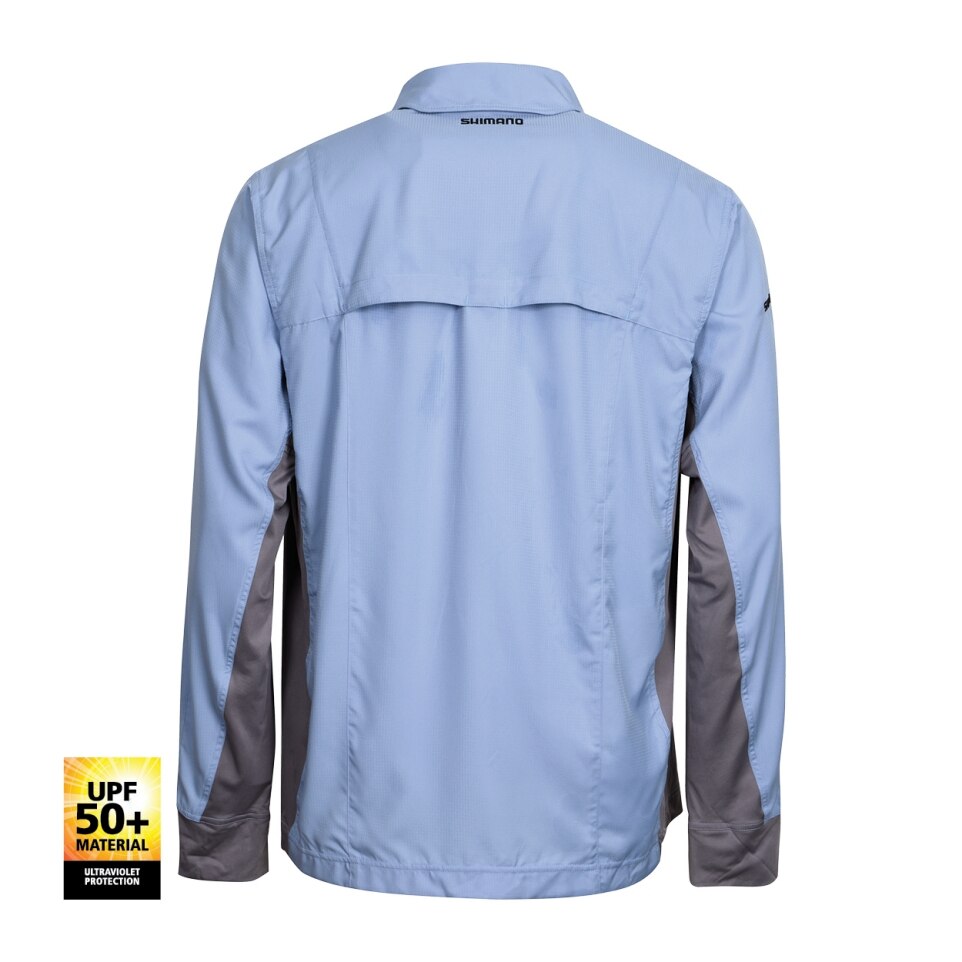 SHIMANO PRO VENTED LONG SLEEVE FISHING SHIRT - CLOUDBURST [SZ:XXX-LARGE]