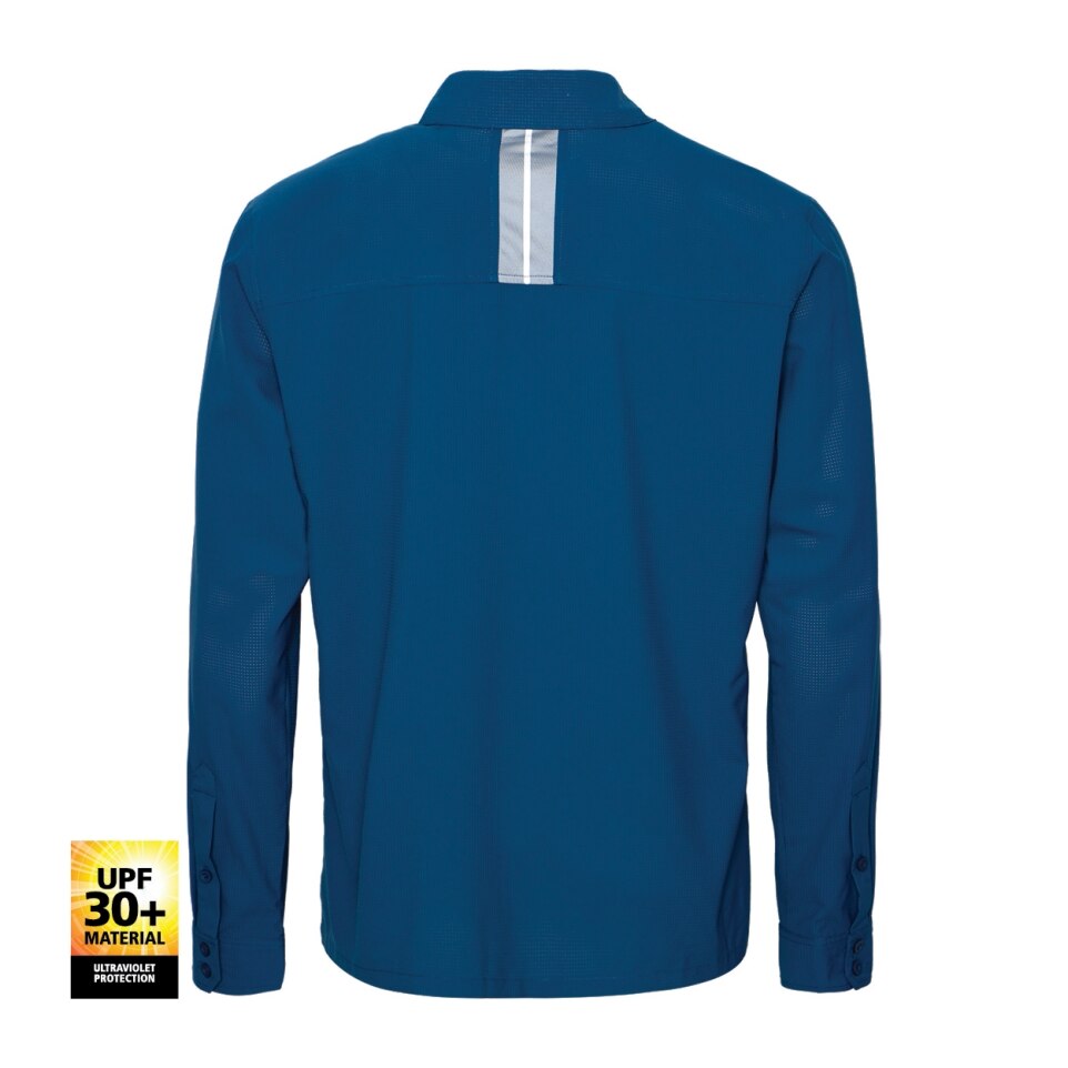 SHIMANO PRO LONG SLEEVE FISHING SHIRT - NAVY [SZ:MEDIUM]