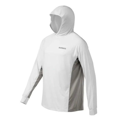 SHIMANO HOODED LONG SLEEVE TECH SHIRT GLACIER